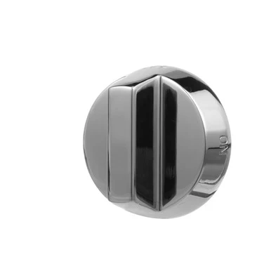 2 1/2 in Chrome Metal Burner Valve Knob OFF-ON