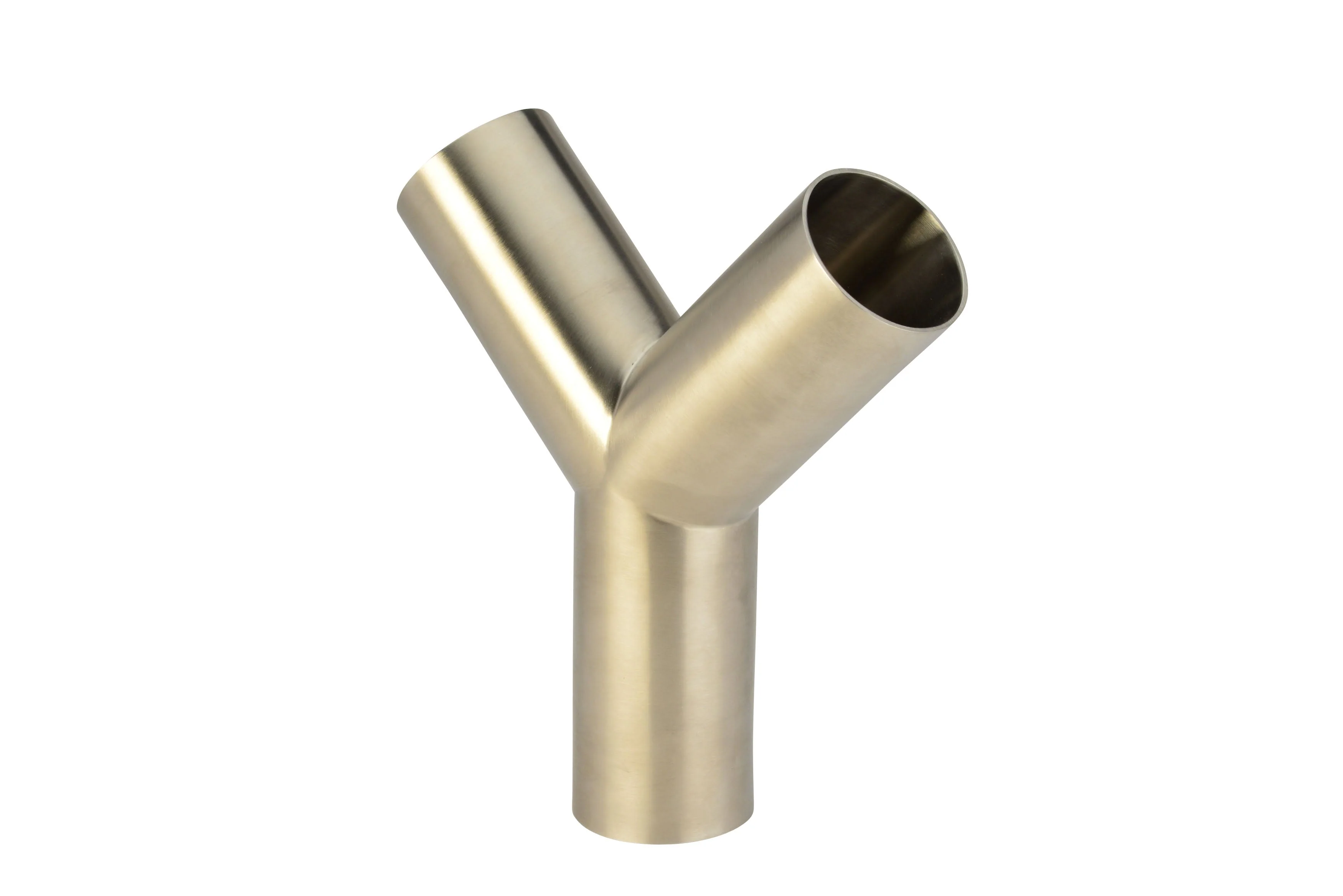 2.5" Butt-Weld True Wye - Polished (28WB) - T304 Stainless Steel - Wayland Industries - W428WB-25-7