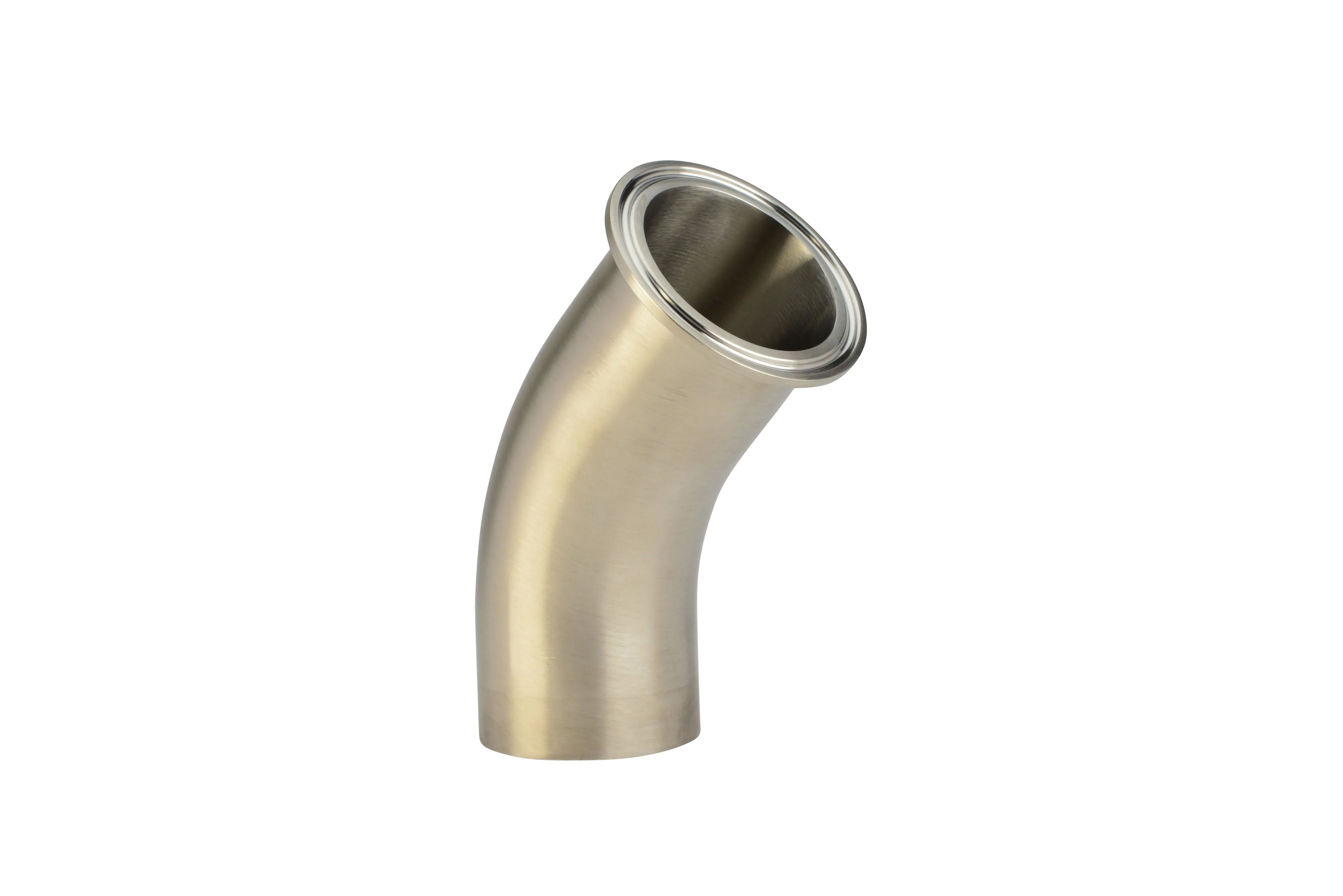 2" Clamp X Butt-Weld 45 Elbow - Polished (L2KM)  - T304 Stainless Steel - Wayland Industries - W4L2KM-2