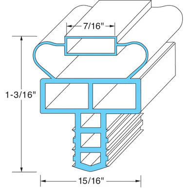 21 3/4 in x 11 5/16 in Drawer Gasket Replaces Randell IN GSK1041 11-5-16