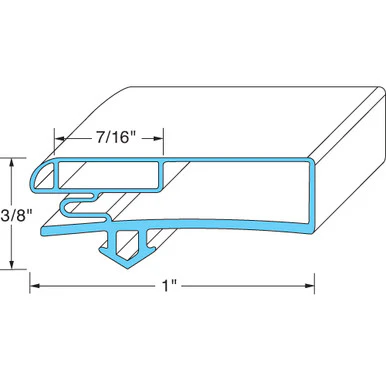 23 3/16 in x 73 1/16 in Door Gasket Replaces Anthony 02-14160-2013 22-1