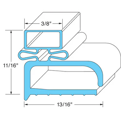 23 5/16 in x 23 11/16 in 4-Sided Magnetic Door Gasket 23-5