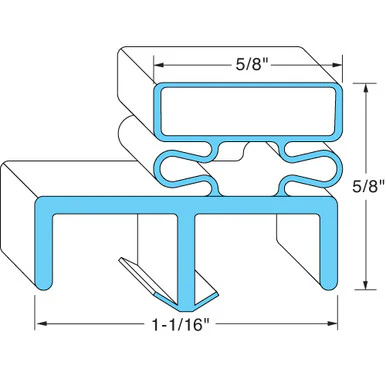 27 3/4 in x 78 1/2 in Left Hinged Door Gasket Replaces Norlake 037453 28-1