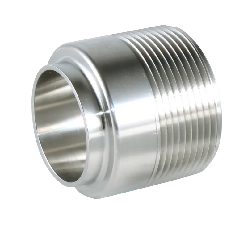 4" Butt-Weld X Male NPT Adapter - Machine Finish (19WB)  - T304 Stainless Steel - Wayland Industries - W419WB-4