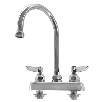 4 in Deck Mount Faucet W/ 9 in Gooseneck Spout