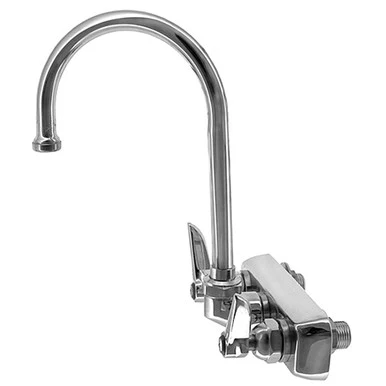 4 in Deck Mount Faucet w/ 9 in Gooseneck Spout Replaces T&S Brass B-1145