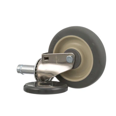 5 in Gray Shelf Post Swivel Stem Caster