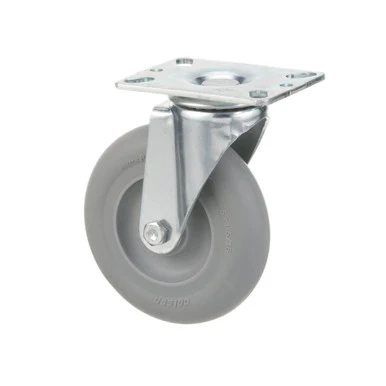 5 in Gray Swivel Plate Caster