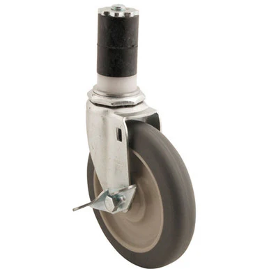 5 in Standard-Duty Stem Caster W/ Brake 15/16