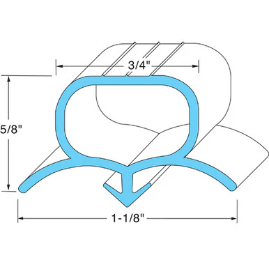 9 3/4 in x 18 1/2 in Salad Crisper Gasket 18-1