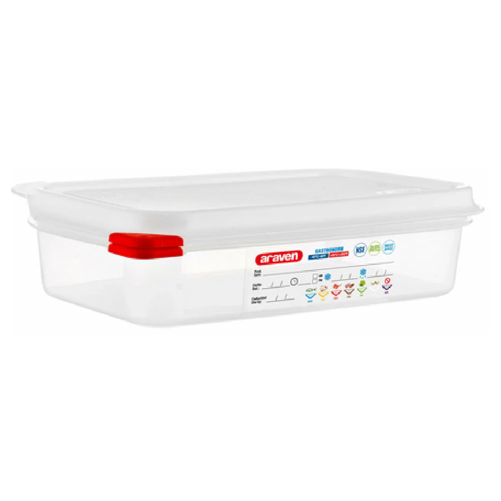 Carlisle 03026 1.9 Qt Food Storage Container GN 1/4 Polypropylene Transparent