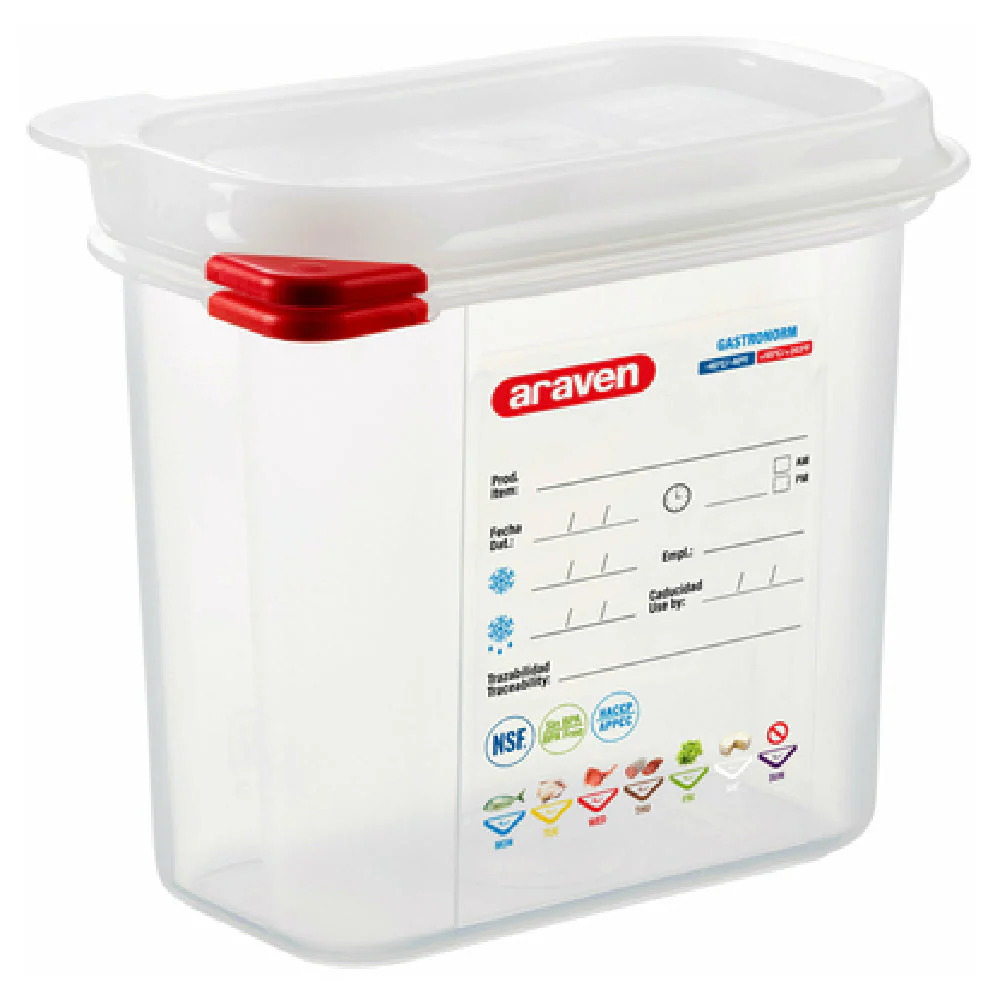 Carlisle 03022 1.6 Qt Polypropylene Food Storage Container with Lid