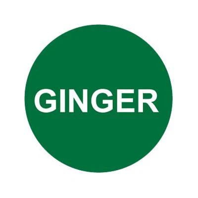 Bargun Button Cap, Round, Ginger, Green Cap, White Letter - PH10-74-084