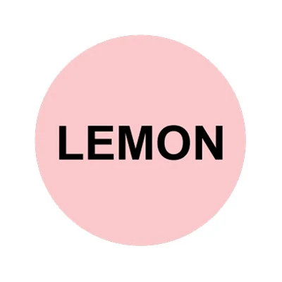 Bargun Button Cap Round, Lemon, Pink Cap Black Letter