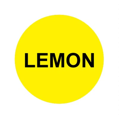 Wunder-Bar 'Lemon' Button Cap - Round Yellow with Black Lettering