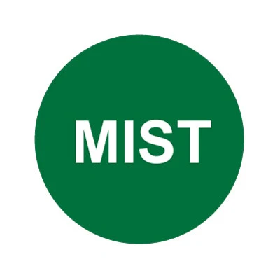 Bargun Button Cap Round, Mist, Green Cap White Letter