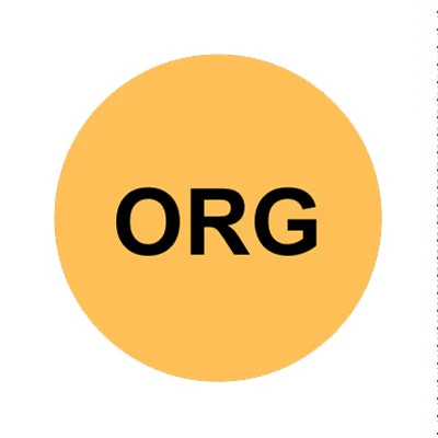 Bargun Button Cap Round, Org, Orange Cap Black Letter