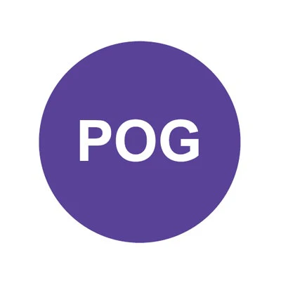 Bargun Button Cap, Round, POG, Purple Cap, White Letter - PH10-74-129