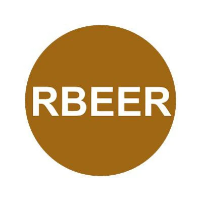 Wunder-Bar 'RBeer' Button Cap - Round Brown with White Lettering