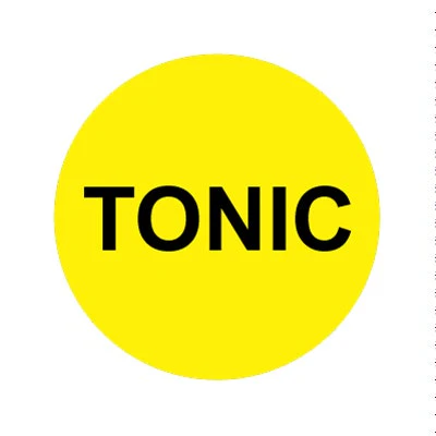 Bargun Button Cap Round, tonic, Yellow Cap Black Letter