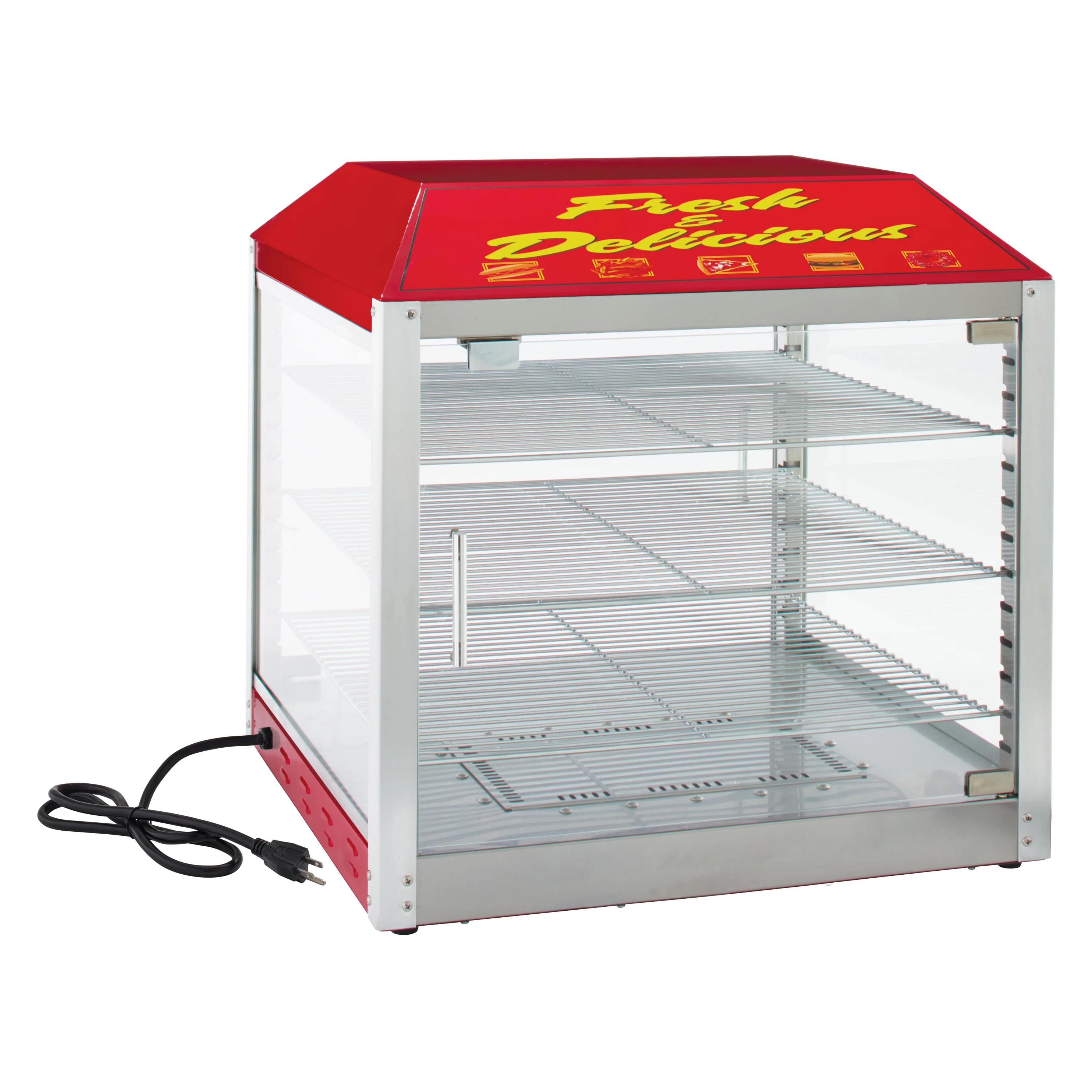 Winco 51048 23 Inch Hot Food Display Case Pass-thru with Adjustable Racks - Image 2
