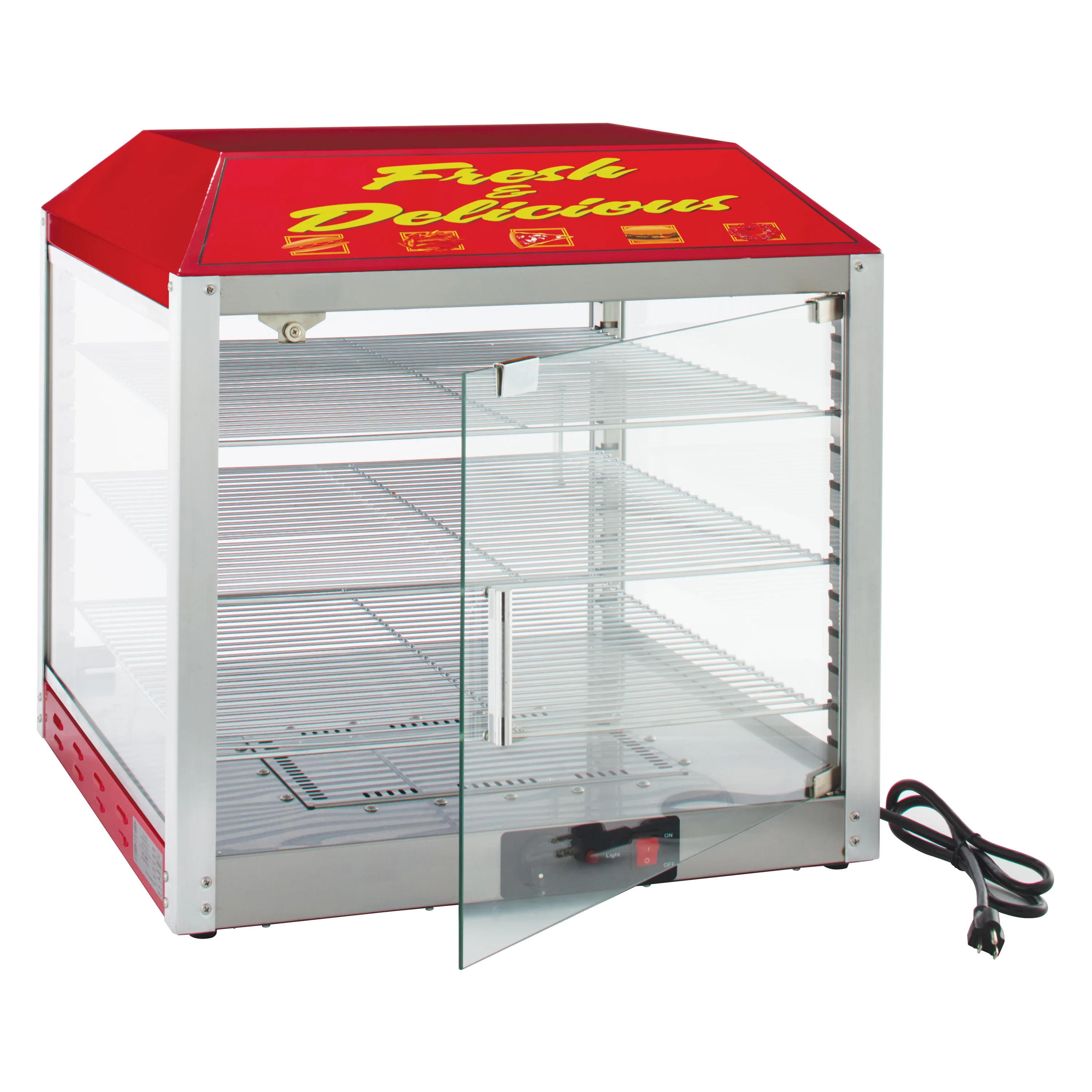 Winco 51048 23 Inch Hot Food Display Case Pass-thru with Adjustable Racks - Image 3