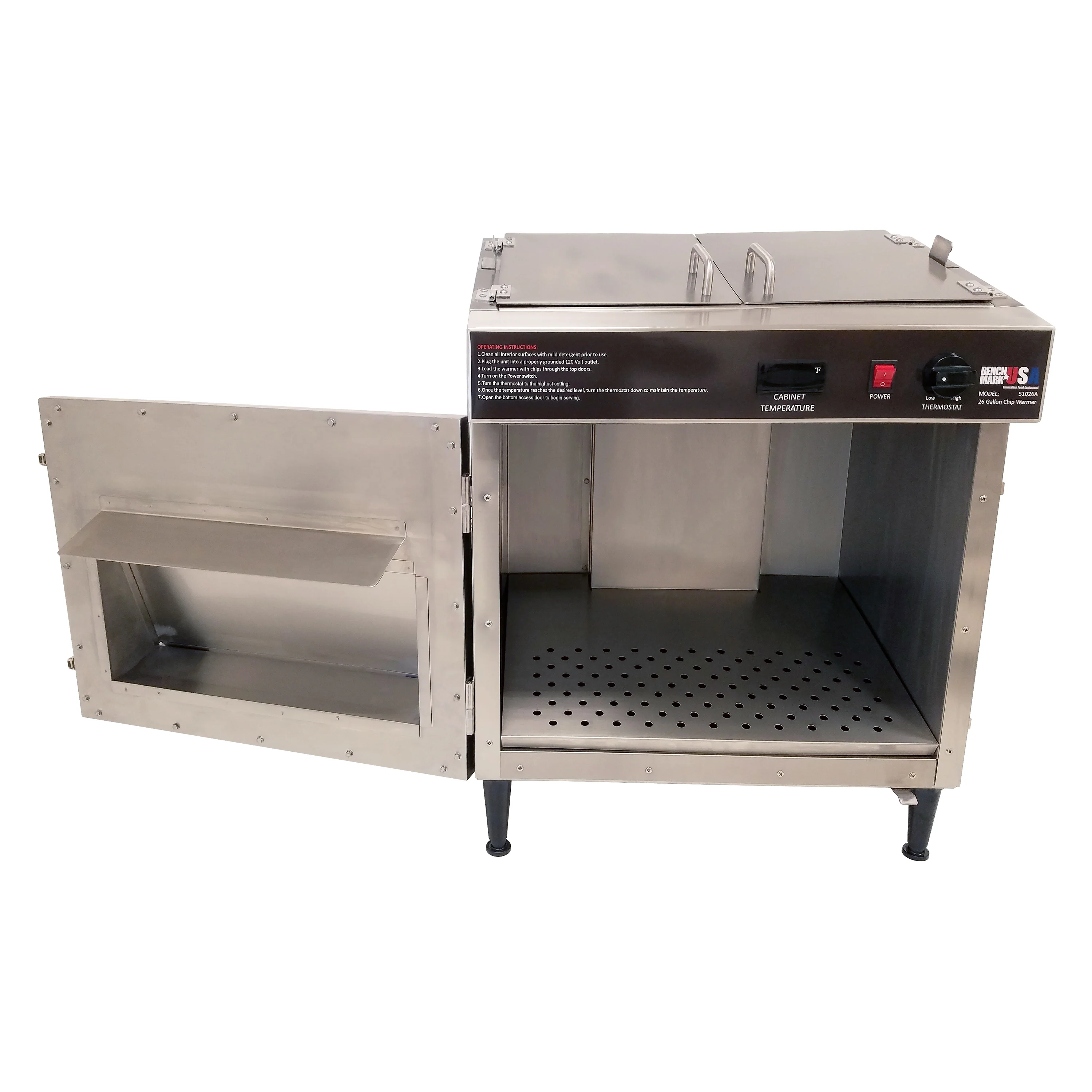 Winco 51026 23 Inch Nacho Chip Warmer Bulk 26 Gallon Countertop Stainless Steel - Image 4
