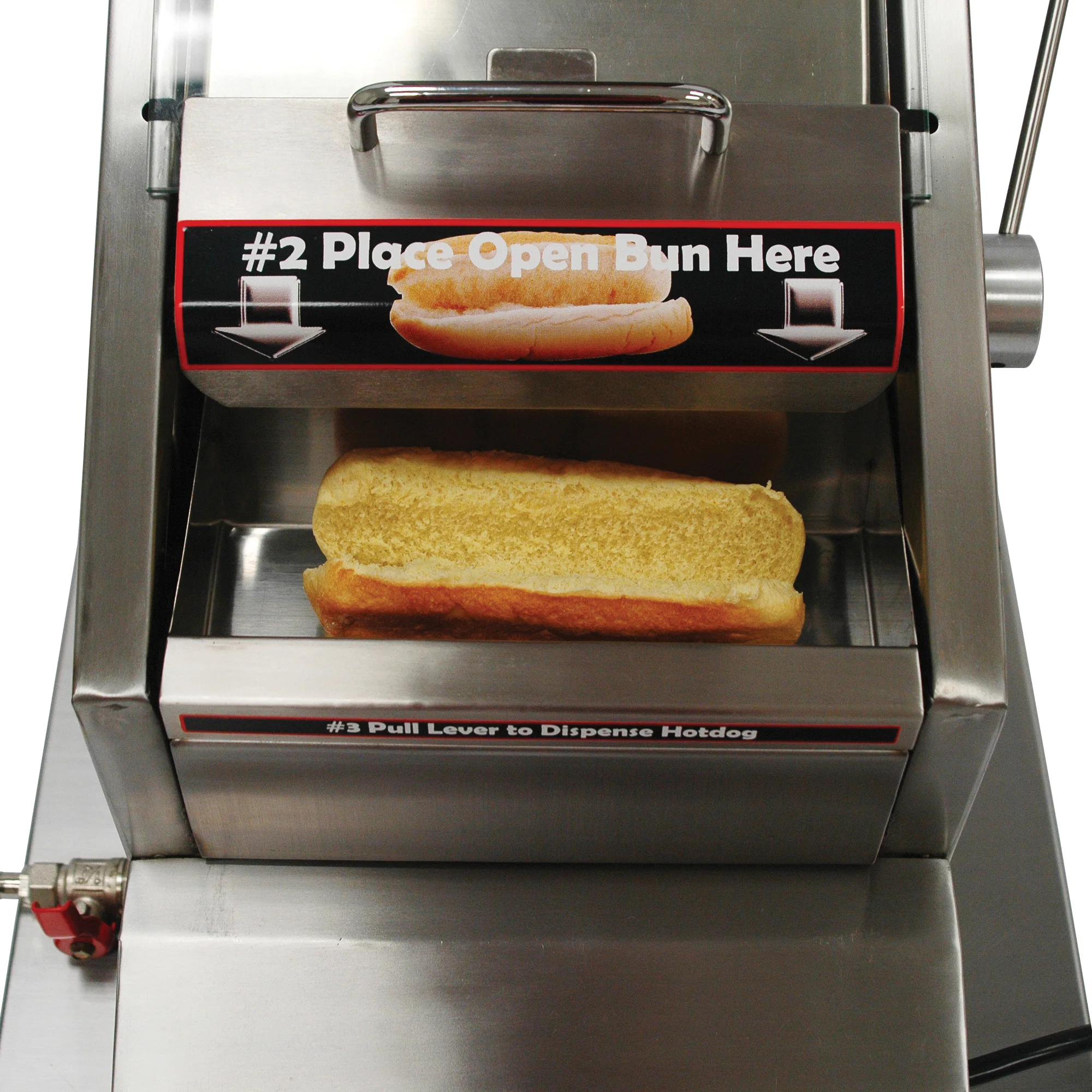 Winco 60024 15 Inch Hot Dog Grill Electric with Slide Tray and Water Reservoir - Image 7