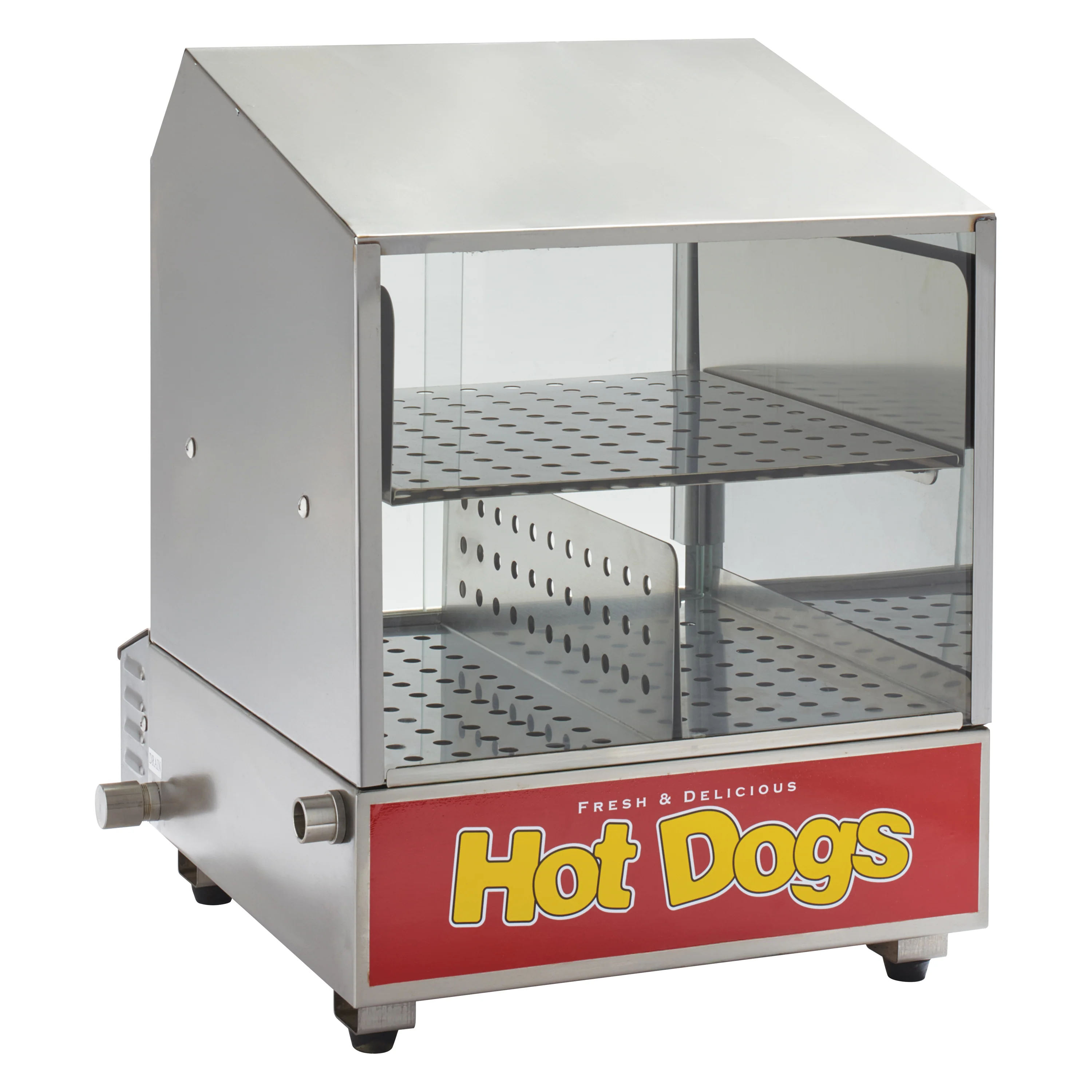 Hot Dog Steamer 13-15 Inch - Winco 60048 Stainless Steel with Adjustable Thermostat