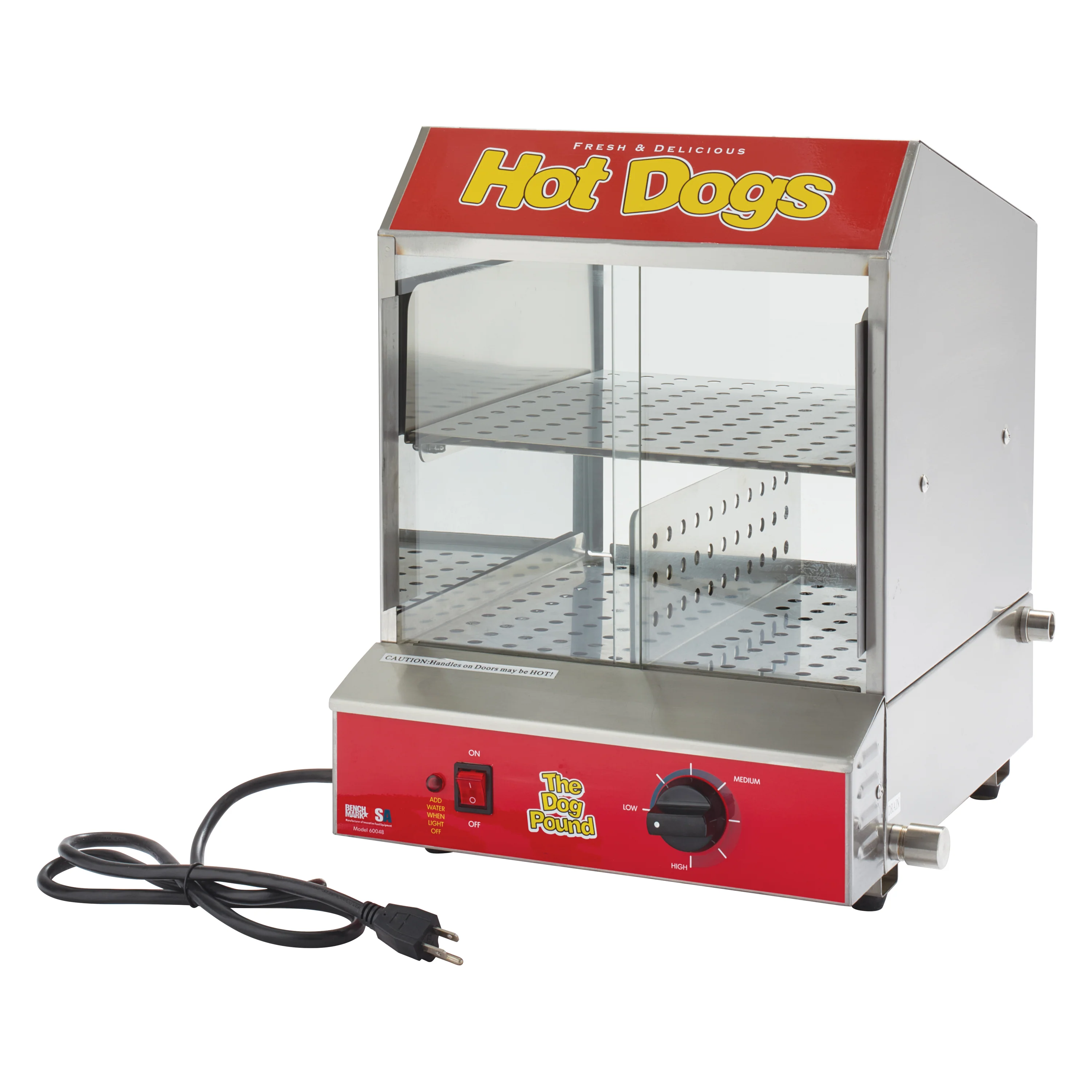 Hot Dog Steamer 13-15 Inch - Winco 60048 Stainless Steel with Adjustable Thermostat - Image 4