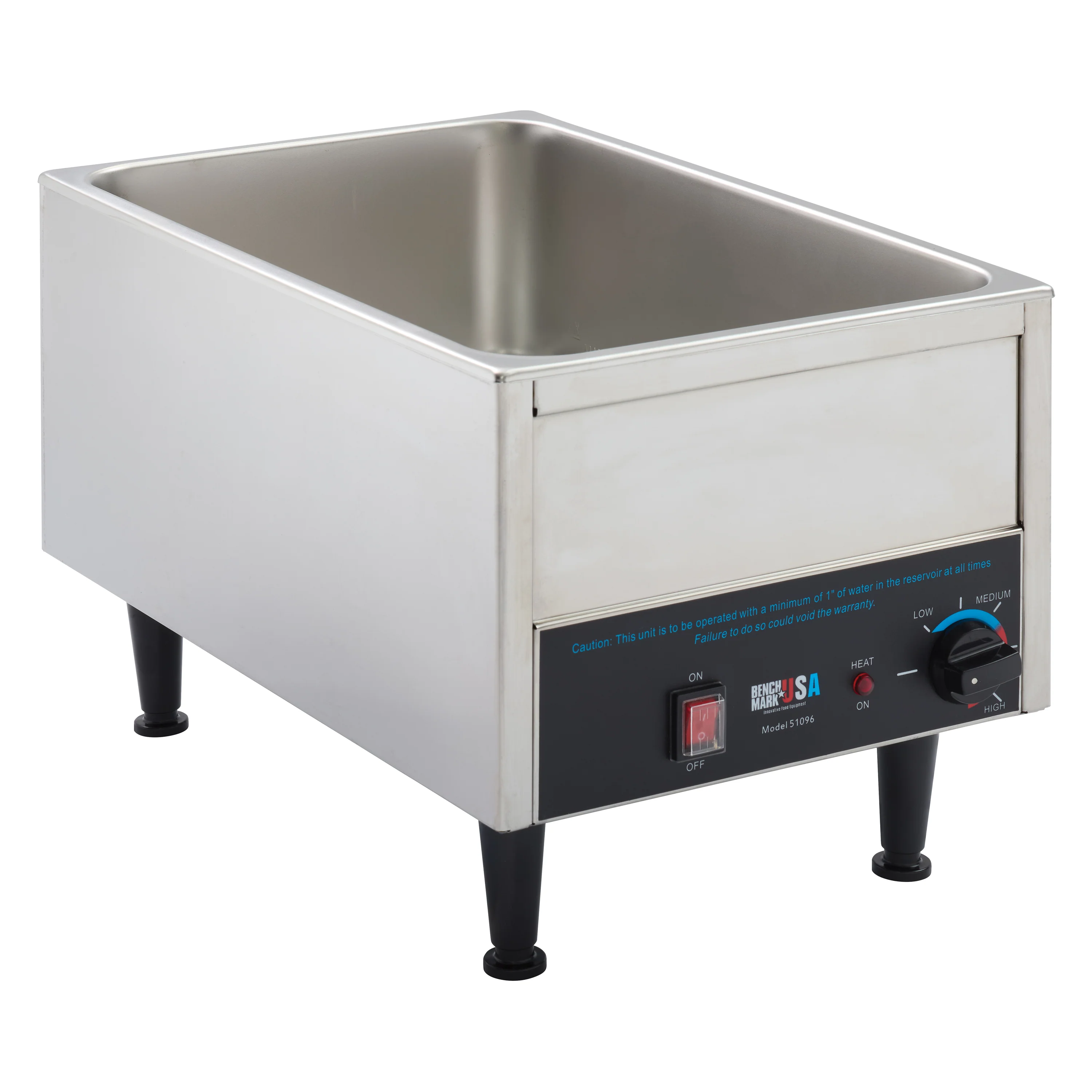 Winco 51096 13 Inch Adjustable Thermostat Food Warmer Electric Stainless Steel - Image 2