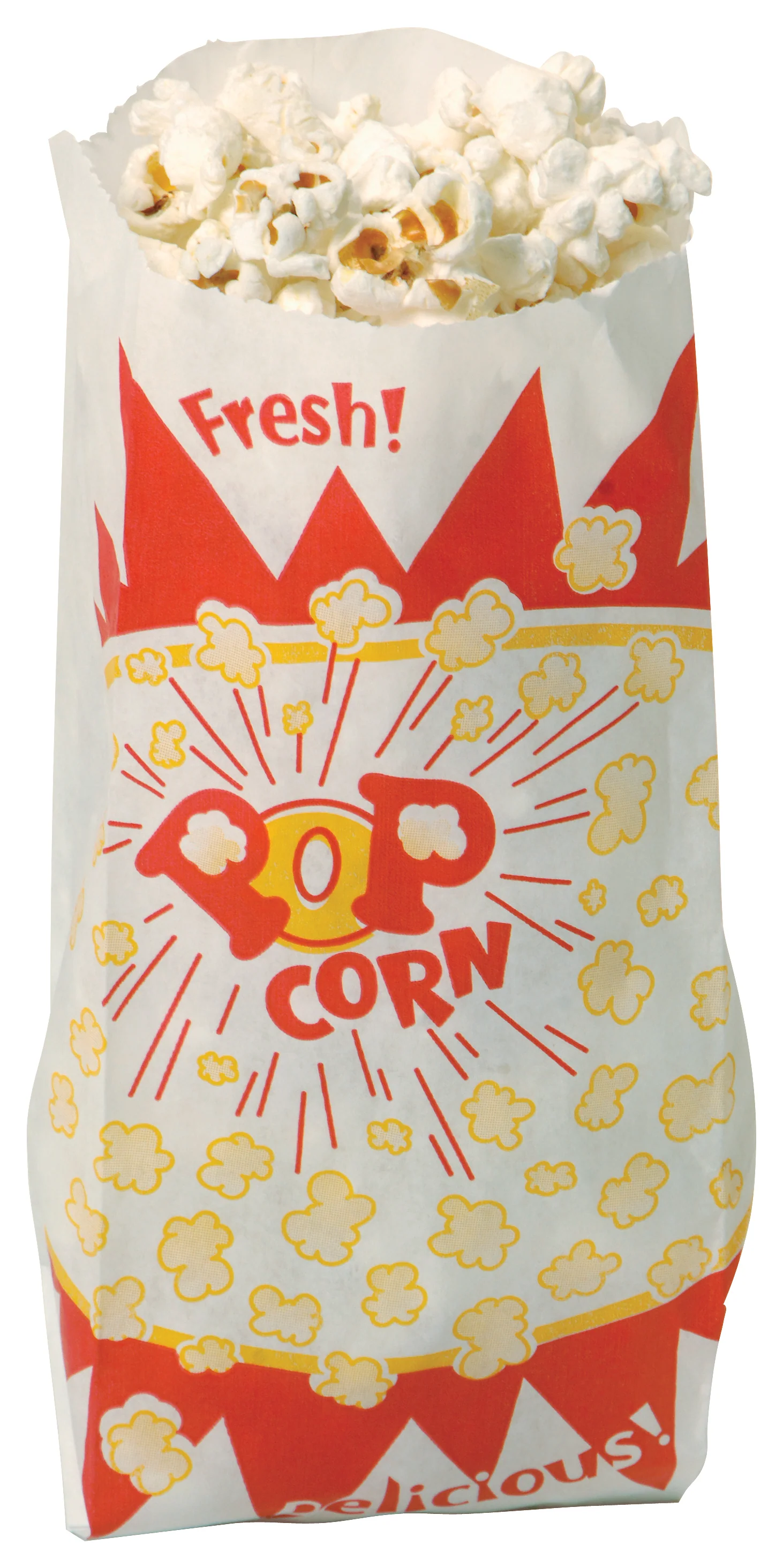Winco 41002 1.5 Oz Popcorn Paper Bag 4 Inch with food-safe kraft paper - 1000 Bags - Image 3