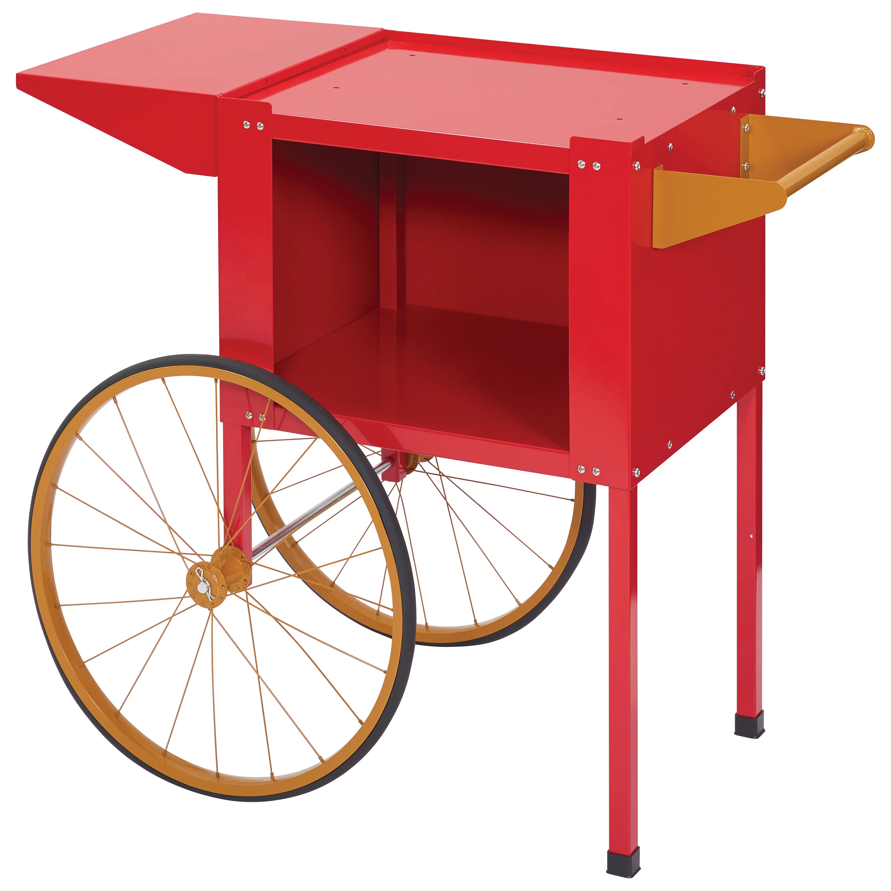 Winco 30010 38 Inch Antique Decor Popcorn Cart Steel Display Stand - Image 3
