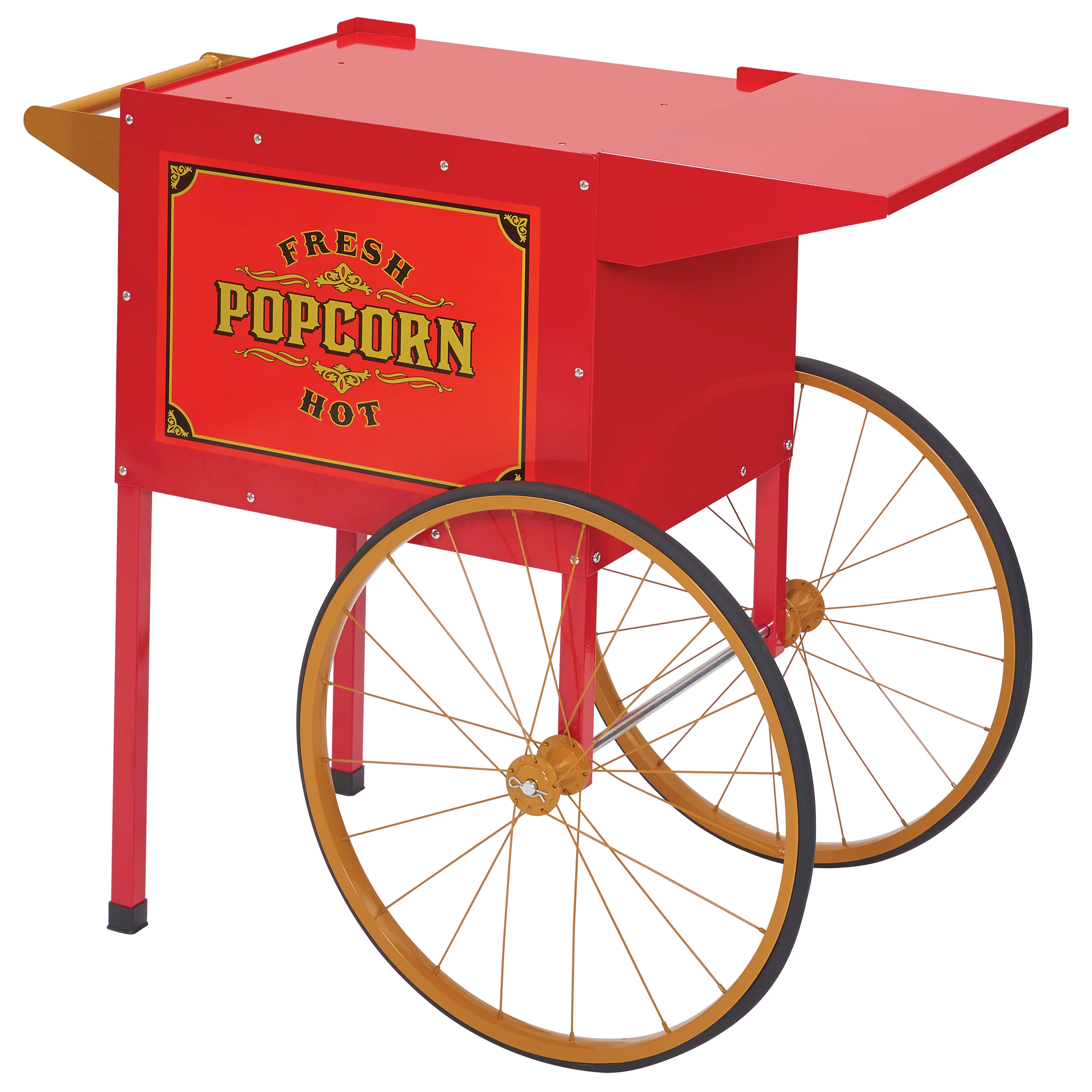 Winco 30010 38 Inch Antique Decor Popcorn Cart Steel Display Stand - Image 5