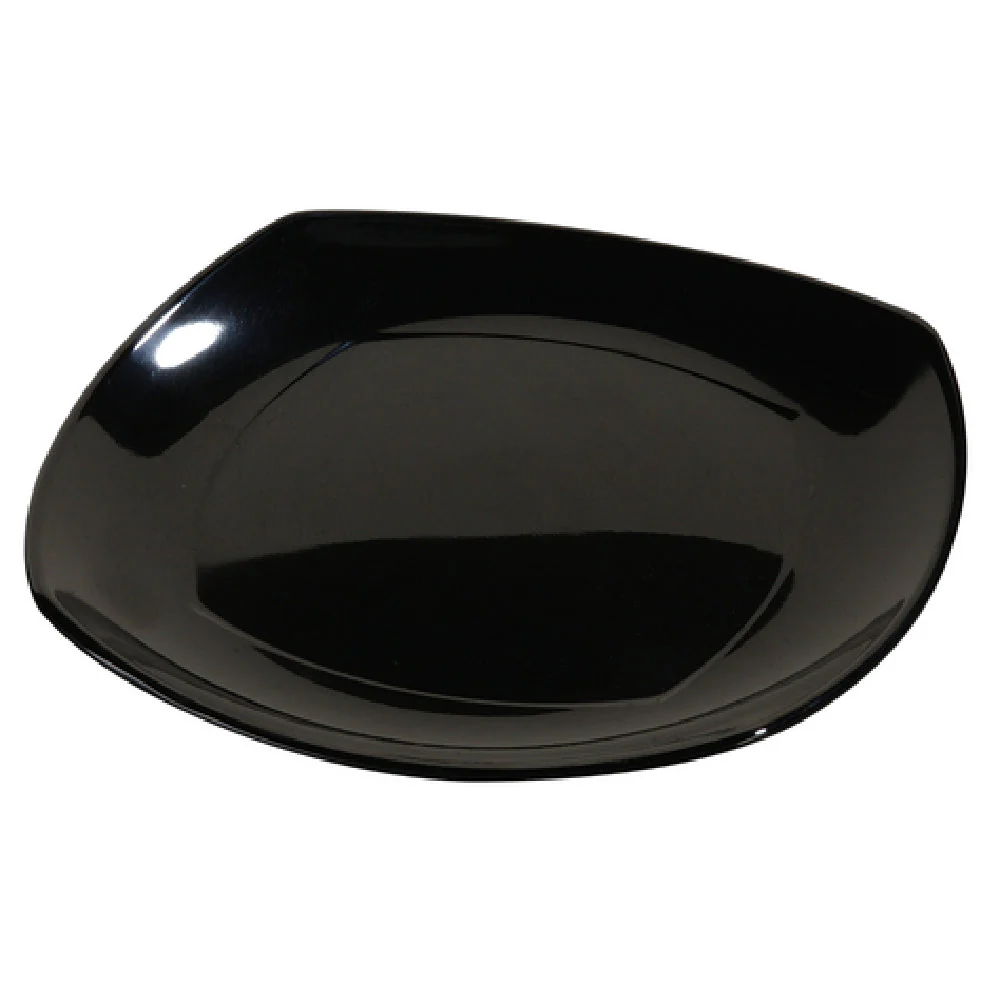 Carlisle 4330603 9-1/2 Inch Square Dinner Plate Reinforced Rim Melamine Black