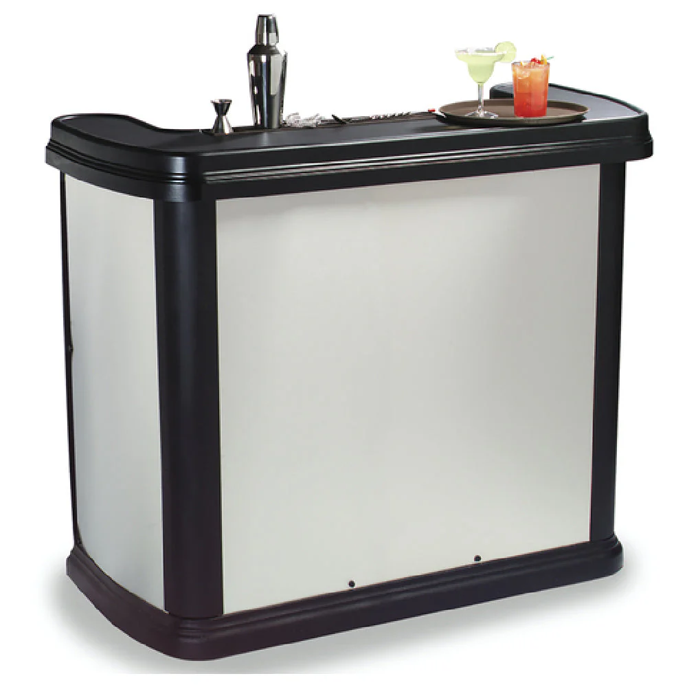 Carlisle 755044 56 Inch Portable Bar Integrated Drain 15 Gallon Ice Bin Mobile