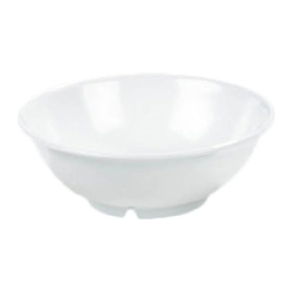 Carlisle 4373902 57 Oz. Break-Resistant Serving Bowl White Melamine Footed