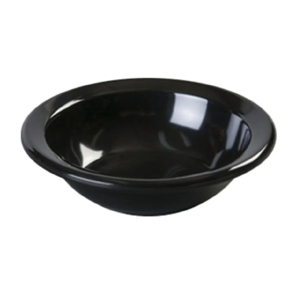 Carlisle KL80503 4-1/2 Inch Black Rimmed Fruit Bowl with BPA Free Melamine Finish
