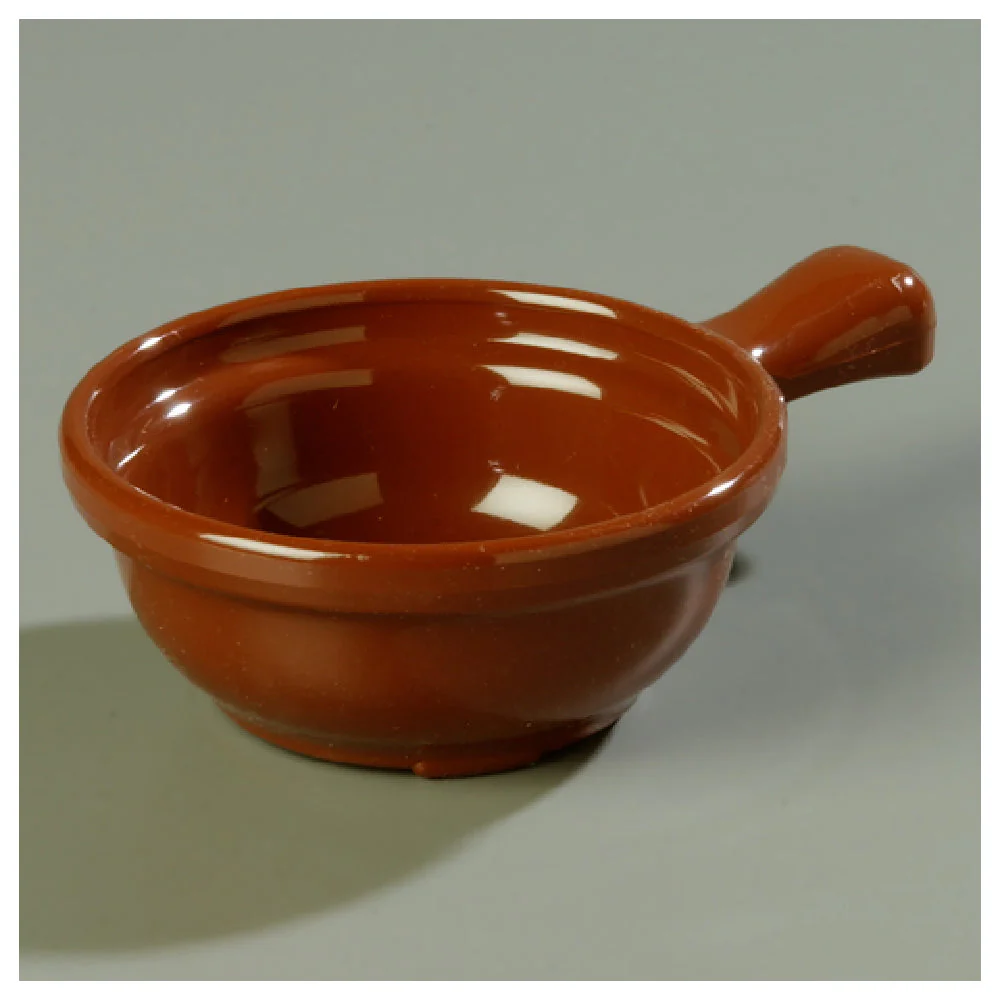 Carlisle 700628 8 Oz Handled Soup Bowl Dishwasher Safe Brown Polycarbonate
