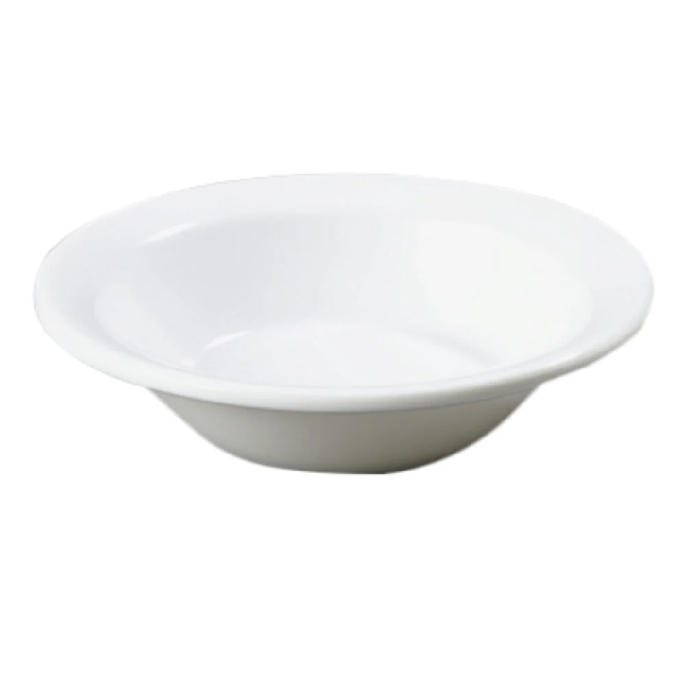 Carlisle KL80002 5 Oz Rimmed Fruit Bowl Scratch Stain Chip Resistant Glossy White Melamine