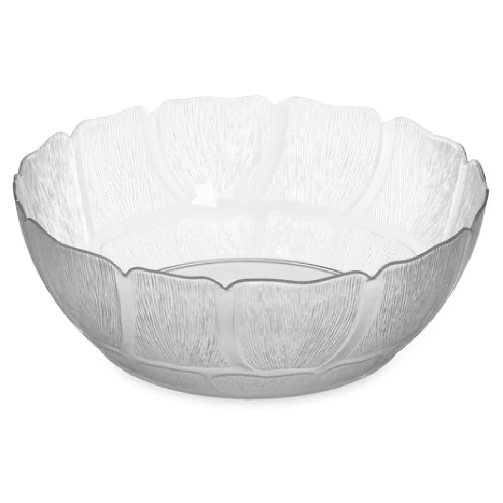 Carlisle 691407 5.6 Quart Clear Polycarbonate Bowl Floral Edge