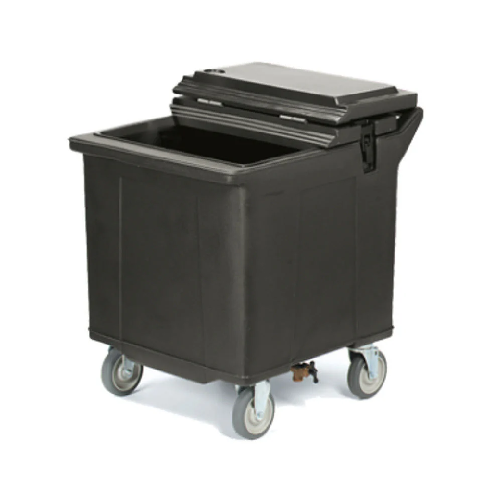 Carlisle IC225003 28 Inch Mobile Ice Caddy Insulated Black Polyethylene with Casters