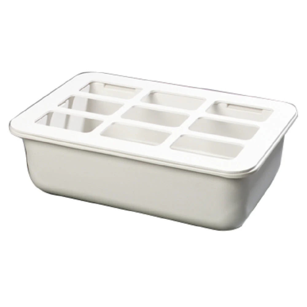 Carlisle CM104902 15 Inch Food Pan Holder with Organizer ABS Plastic White