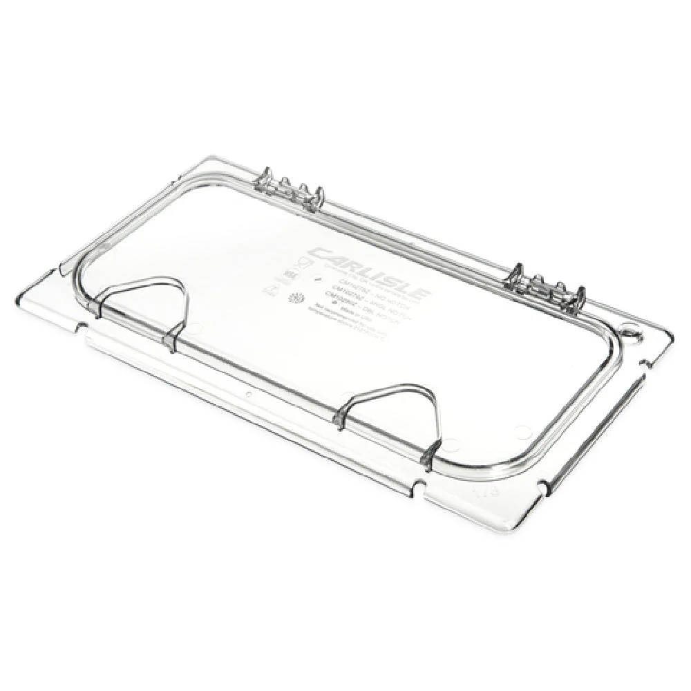 Carlisle CM10278Z07 1/3 Size EZ Access Lid Hinged Clear Polycarbonate with Handle