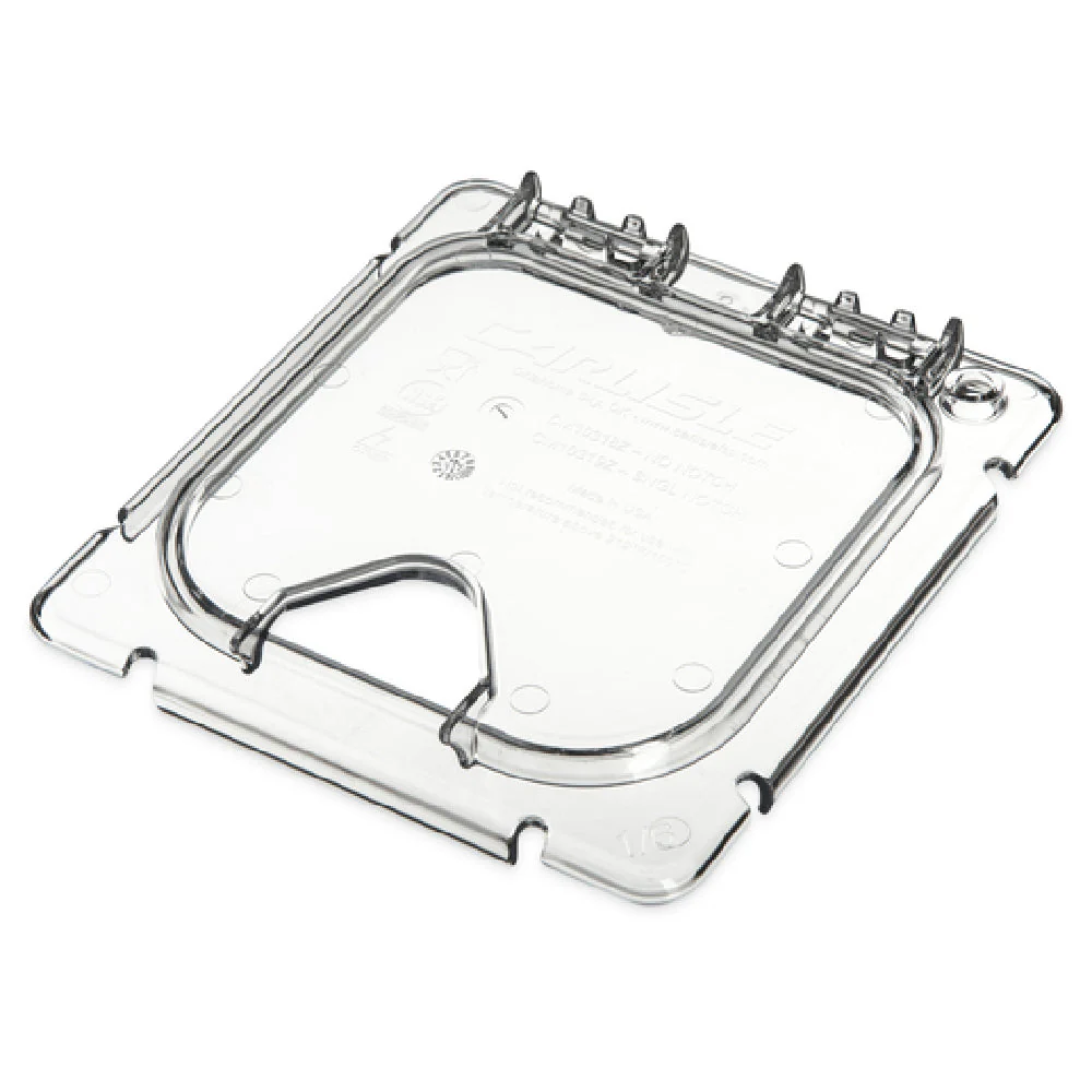 Carlisle CM10319Z07 1/6 Size Coldmaster EZ Access Lid Notched Clear Polycarbonate