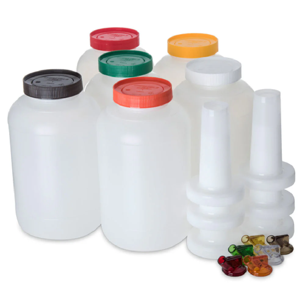 Store-N-Pour Gallon Container Set - Carlisle PS801B00 128 oz Assorted Colors