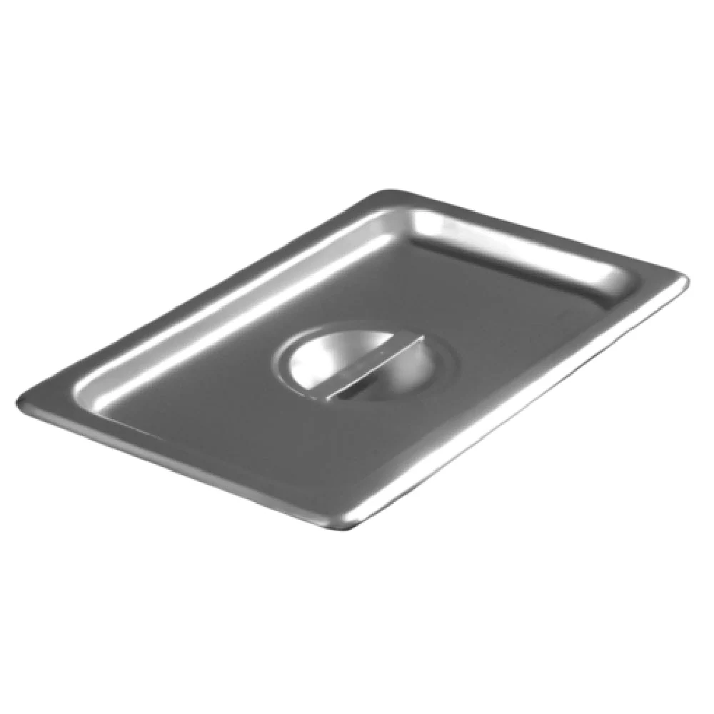 Carlisle 607140C 10 Inch Solid DuraPan Steam Table Pan Cover Stainless Steel with Recessed Handle