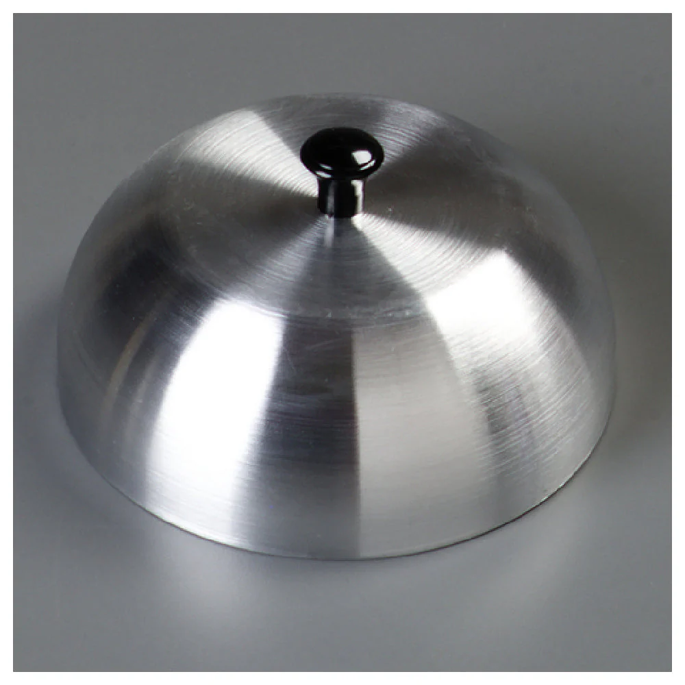 Carlisle 60103 6 Inch Diameter Burger Cover Aluminum Dishwasher Safe with Bakelite Knob