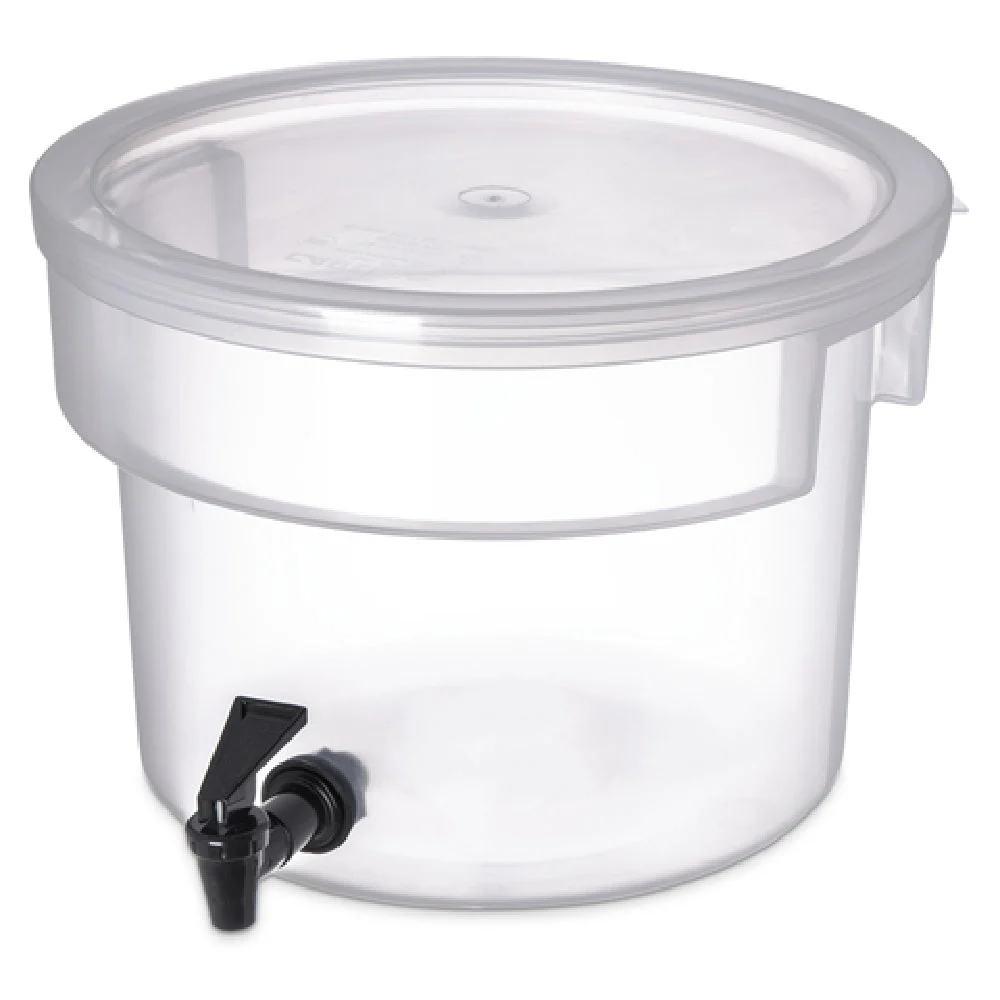 Carlisle 221930 12-3/8 Inch Round Beverage Dispenser with No-Drip Faucet Polypropylene