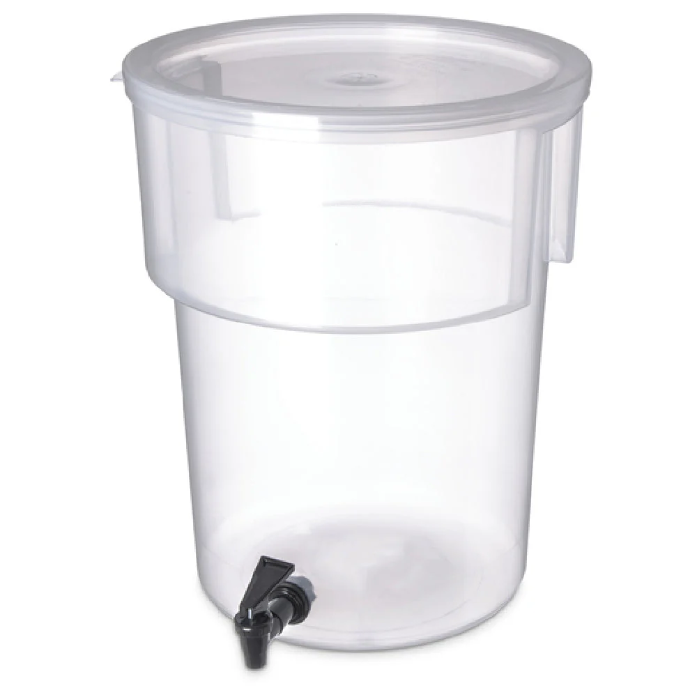 Carlisle 220930 5 Gallon Beverage Dispenser Round No-Drip Polypropylene Clear